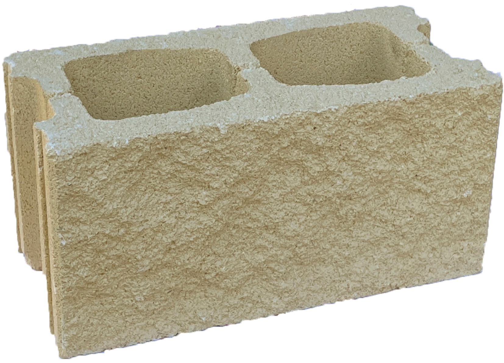 Concrete block Split Crema – 39 × 19 × 19 cm – for walls and fences