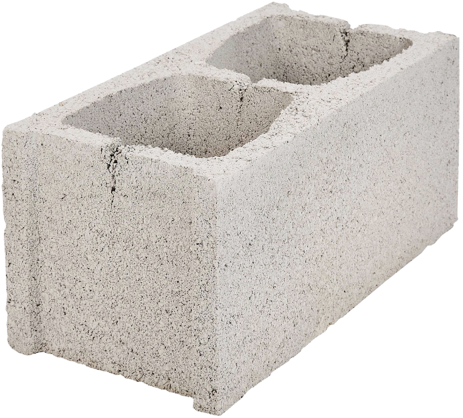 Gray concrete block – 40 × 20 × 15 cm – for walls and fences