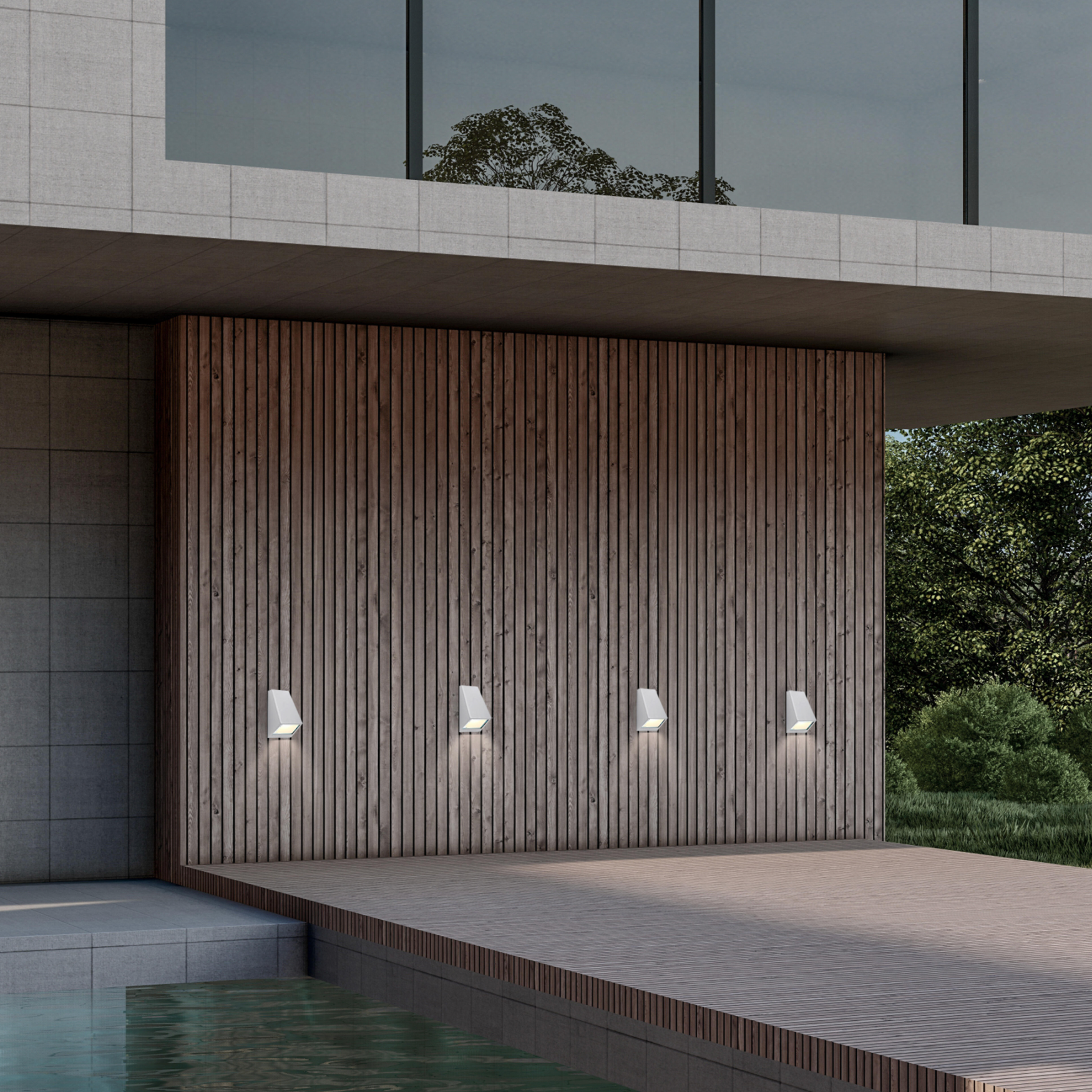 Outdoor wall light 8 W – white finish – IP44 – 9 × 14.7 × 7.7 cm