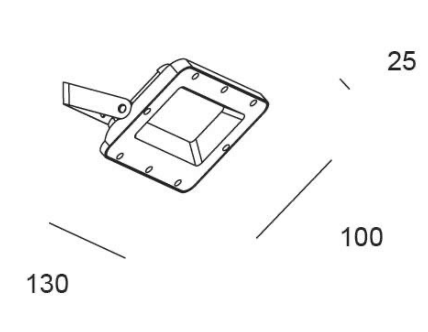 LED-schijnwerper 10W CCT – Buitenverlichting – 13×10×2,5 cm