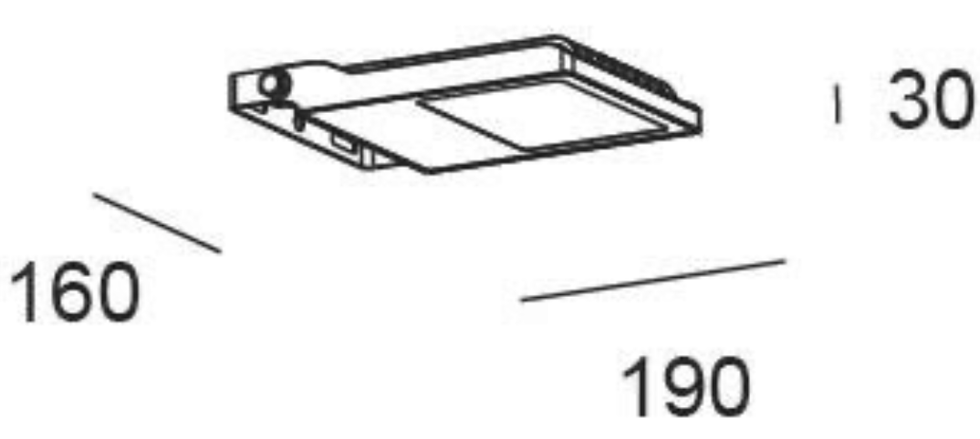 LED floodlight 30W CCT – Outdoor lighting – 19 × 16 × 3 cm