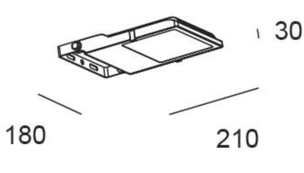 LED floodlight 50W CCT – Outdoor lighting – 21 × 18 × 3 cm