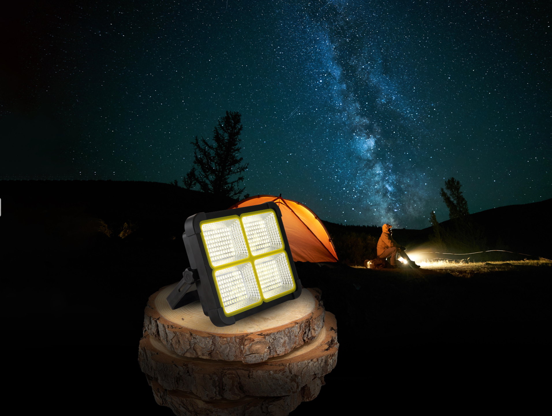 Solar floodlight 30 W – Neutral white (4,000 K) – Dimmer 2 modes – Outdoor light