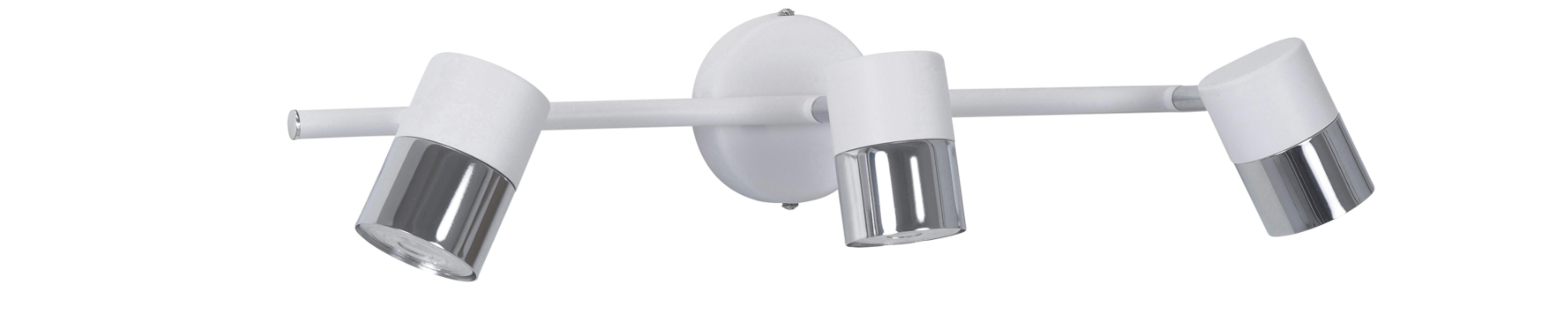 3-light spotlight “Cloc” – White – IP20 – GU10 – Dimensions Ø 9 × 50 × 8 cm