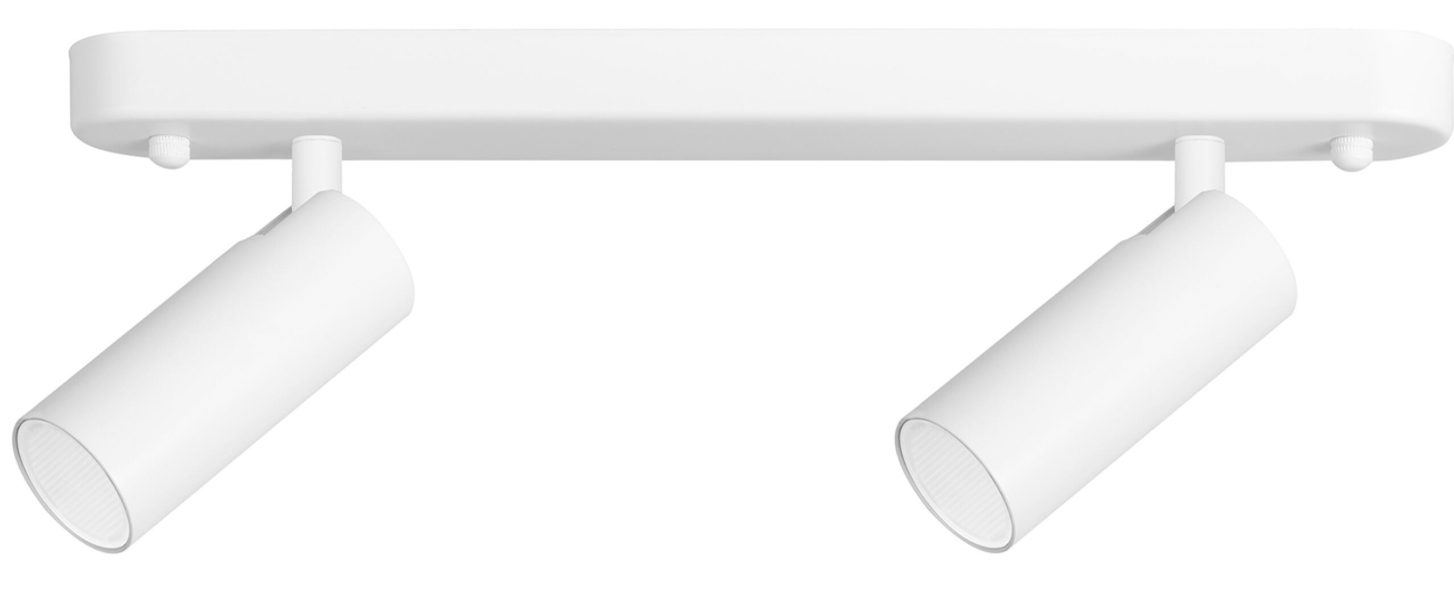 2-bulb LED spotlight “Logos” – 8.4 W – Neutral white – White – IP20 – Dimensions 36.5 × 5.5 × 15.6 cm