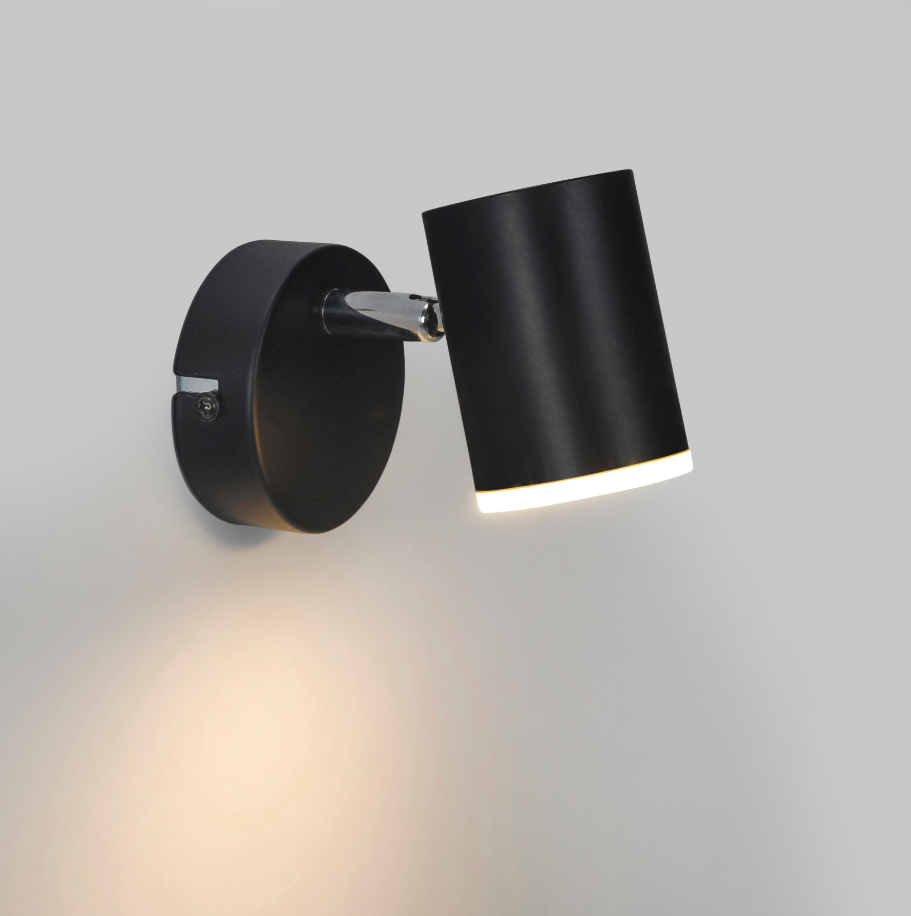 Foco LED Artic de una bombilla – 5,7 W – Blanco neutro – Negro – IP20 – Ø 8 × 8 cm