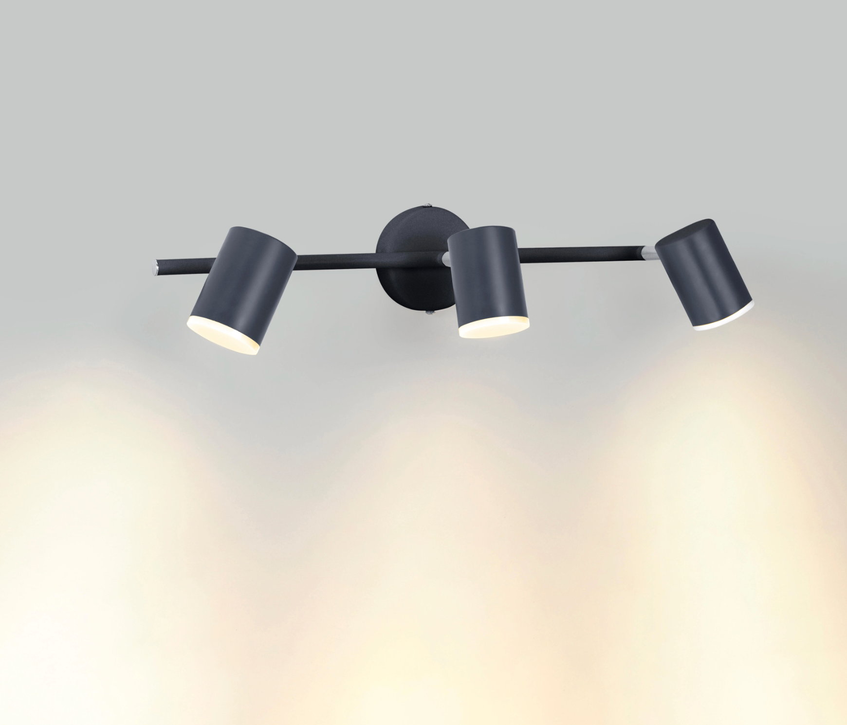 3-light LED spotlight Artic – 17.1 W – Neutral white – IP20 – Black