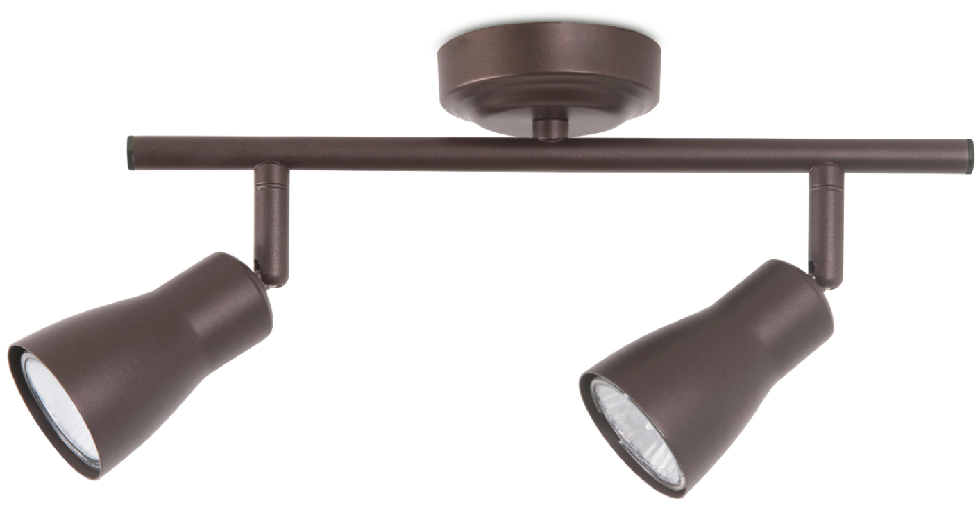 2-bulb LED spotlight Safran – GU10 – IP20 – Brown