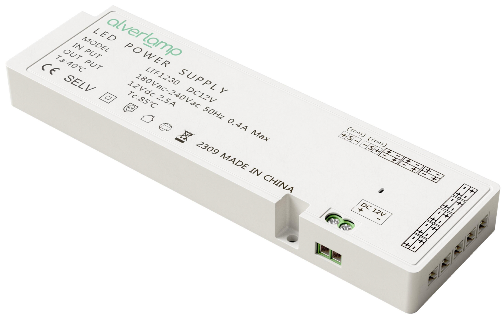 LED power supply 30 W, 12 V for profile lighting