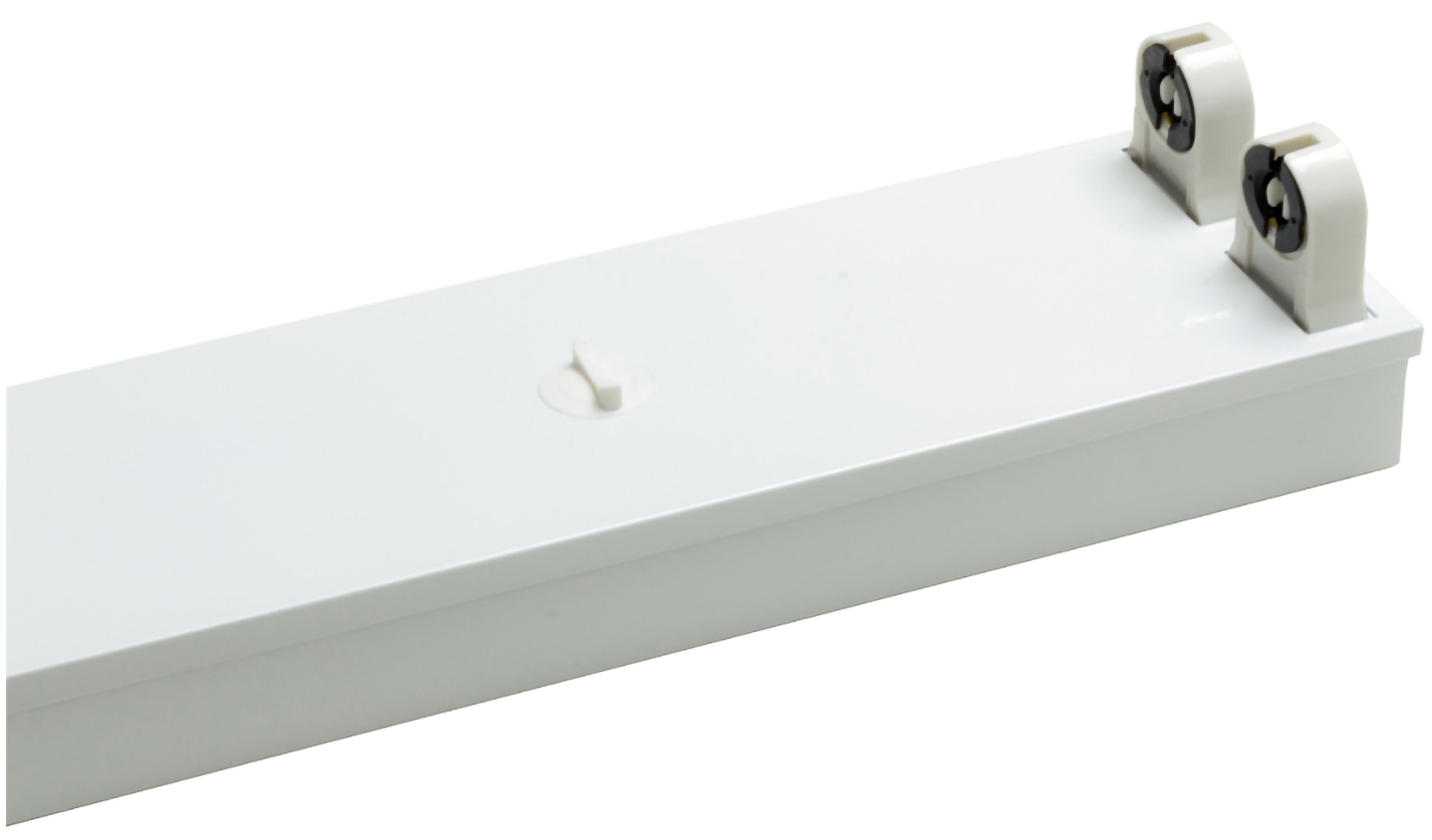 Carril industrial LED 2×20 W – 120 cm, para tubos LED