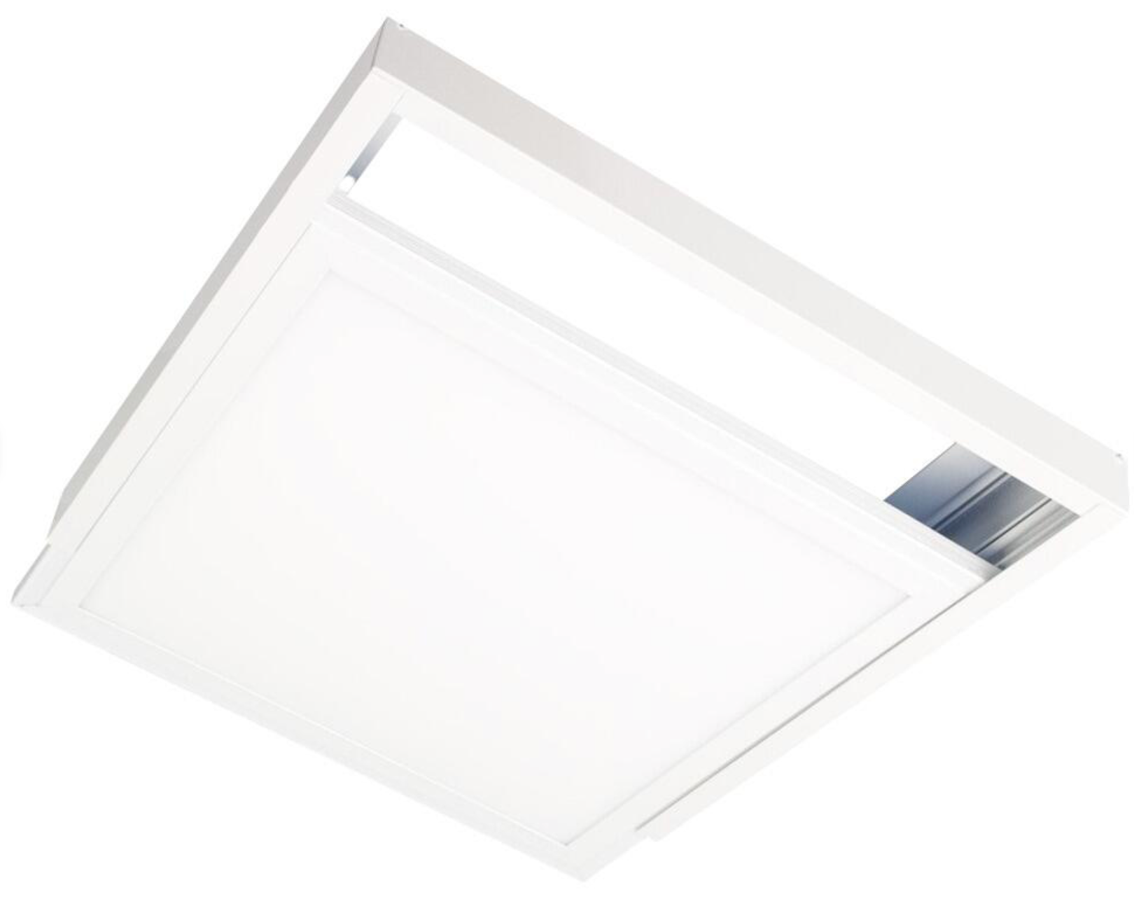 Surface mounting kit for LED panel 60×60 cm – aluminum frame with mounting hardware