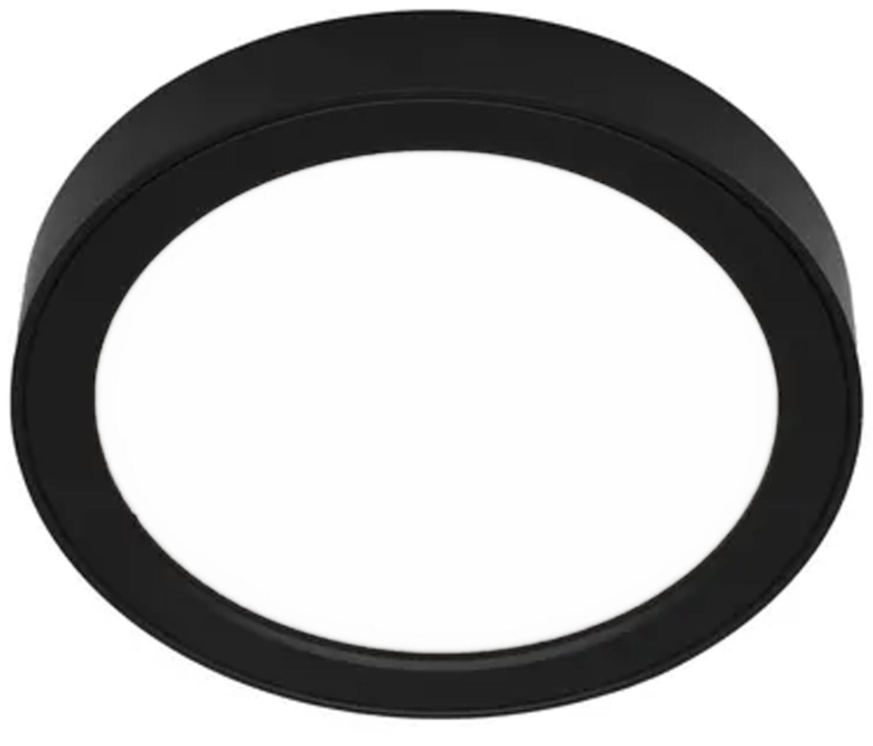 Solar LED Downlight Round – 6W, Black, Ø120mm