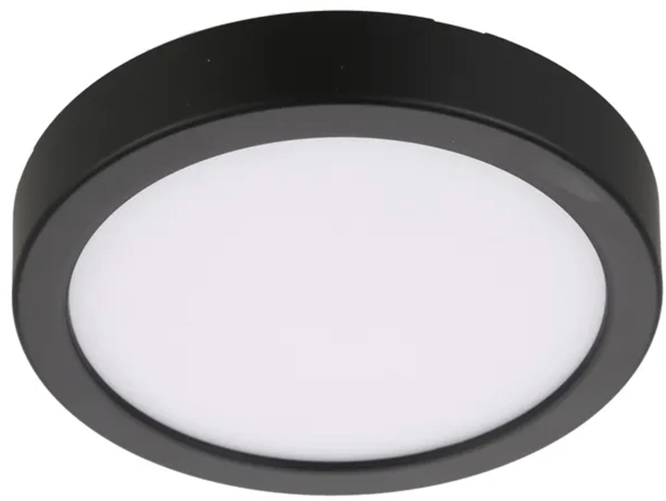 LED surface light, round, black, 12 W – CCT (warm/neutral/cool white) – 1620 lm
