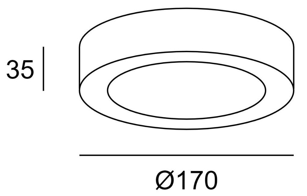 LED surface light, round, white, 12 W – neutral white (4000 K), 1260 lm