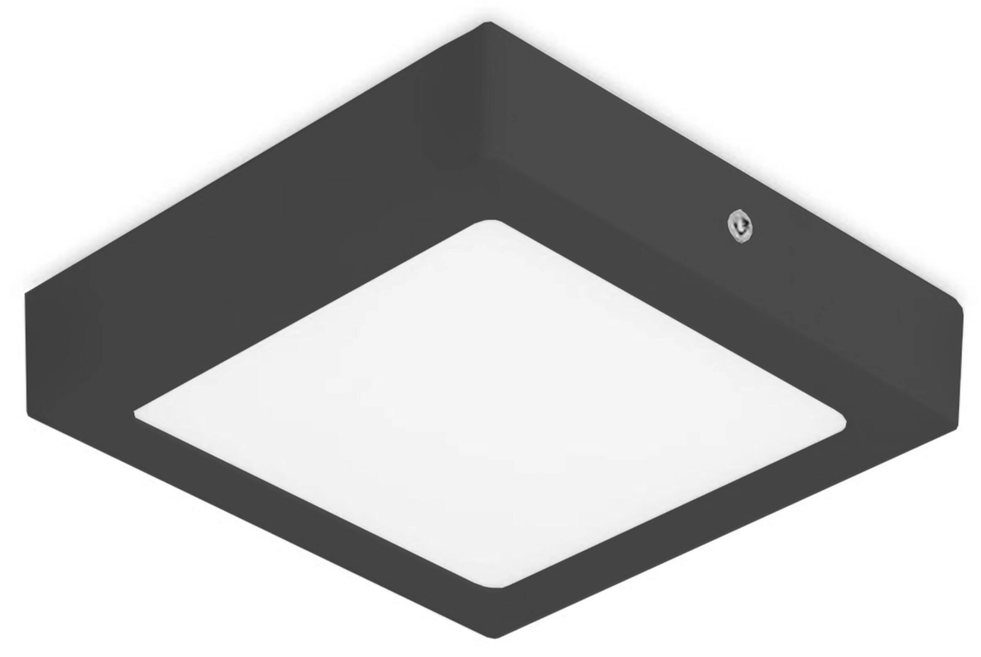 LED surface light, square, black, 24 W – CCT (warm/neutral/cool white), 3240 lm