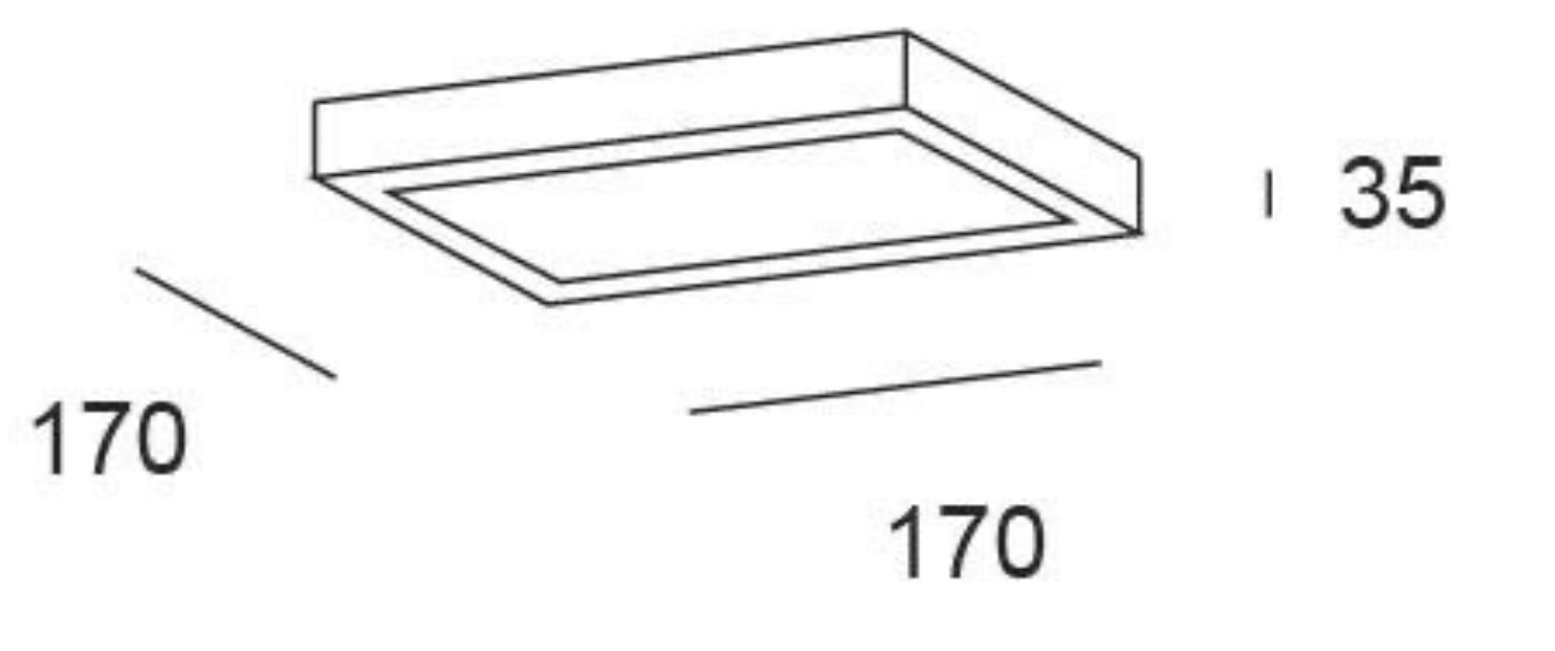 LED surface light, square, white, 12 W – CCT (warm/neutral/cool white) – 1620 lm