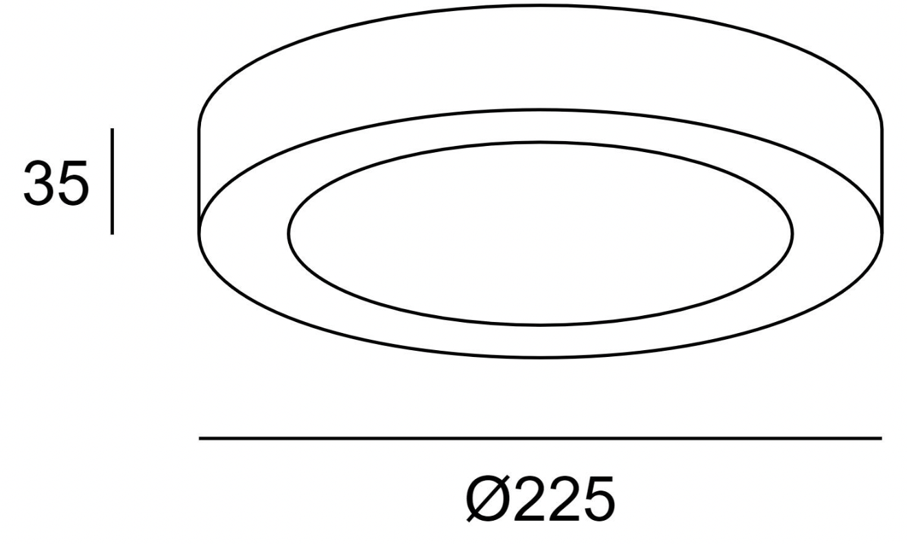 LED surface-mounted light, round, white, 20 W – cool white, 6000 K