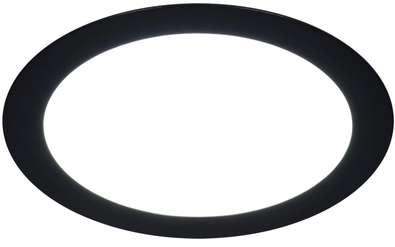 LED recessed light, round, black, 18 W – CCT (warm/neutral/cool white) – 2430 lm