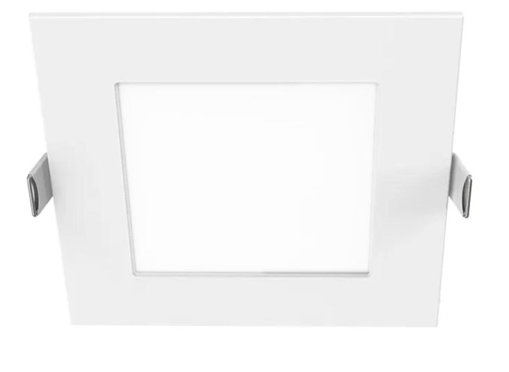 Square white 6 W recessed LED light – CCT (warm/neutral/cool white)