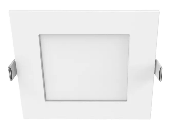 Square white 6 W recessed LED light – CCT (warm/neutral/cool white)