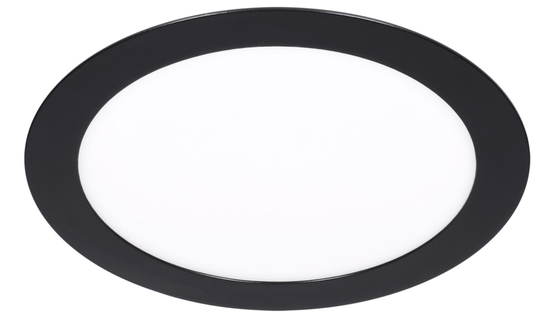 LED recessed light, round, black, 6 W – CCT (warm/neutral/cool white)