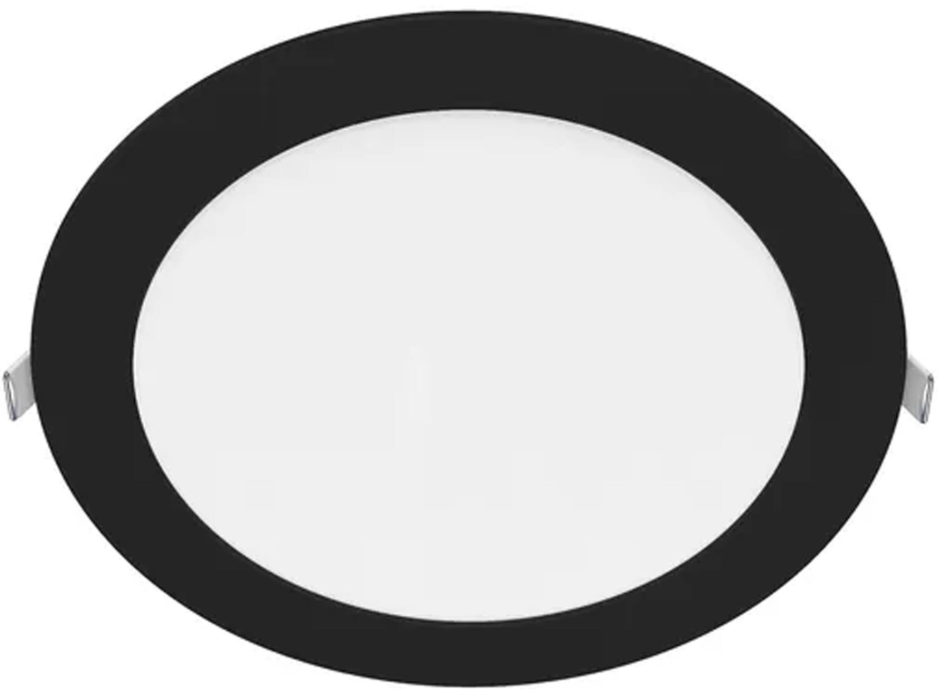 LED recessed light, round, black, 24 W – CCT (warm/neutral/cool white)