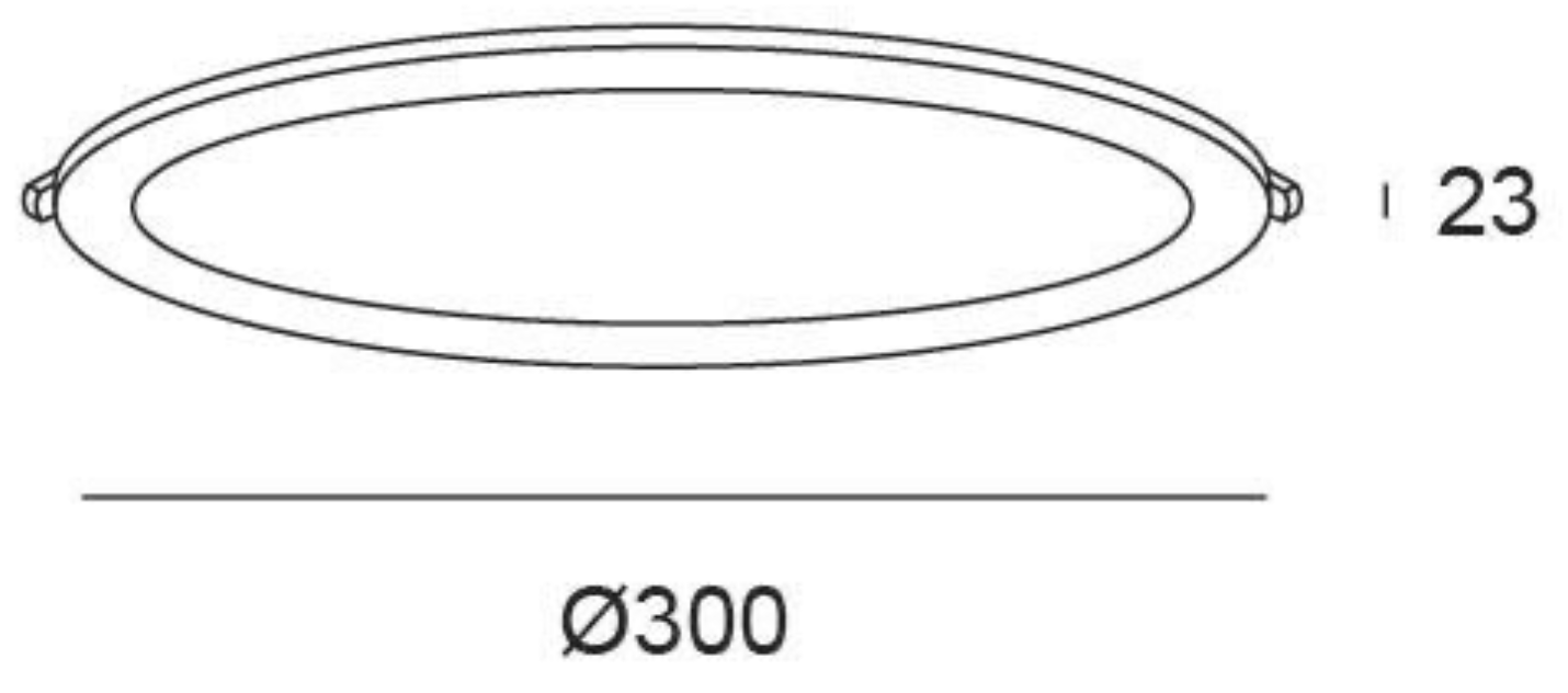 LED recessed light, round, black, 24 W – CCT (warm/neutral/cool white)