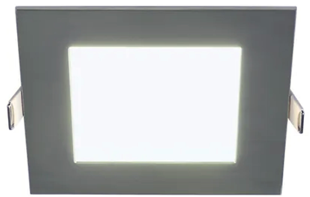 Square gray recessed LED light, 6 W – CCT (warm/neutral/cool white), 810 lm