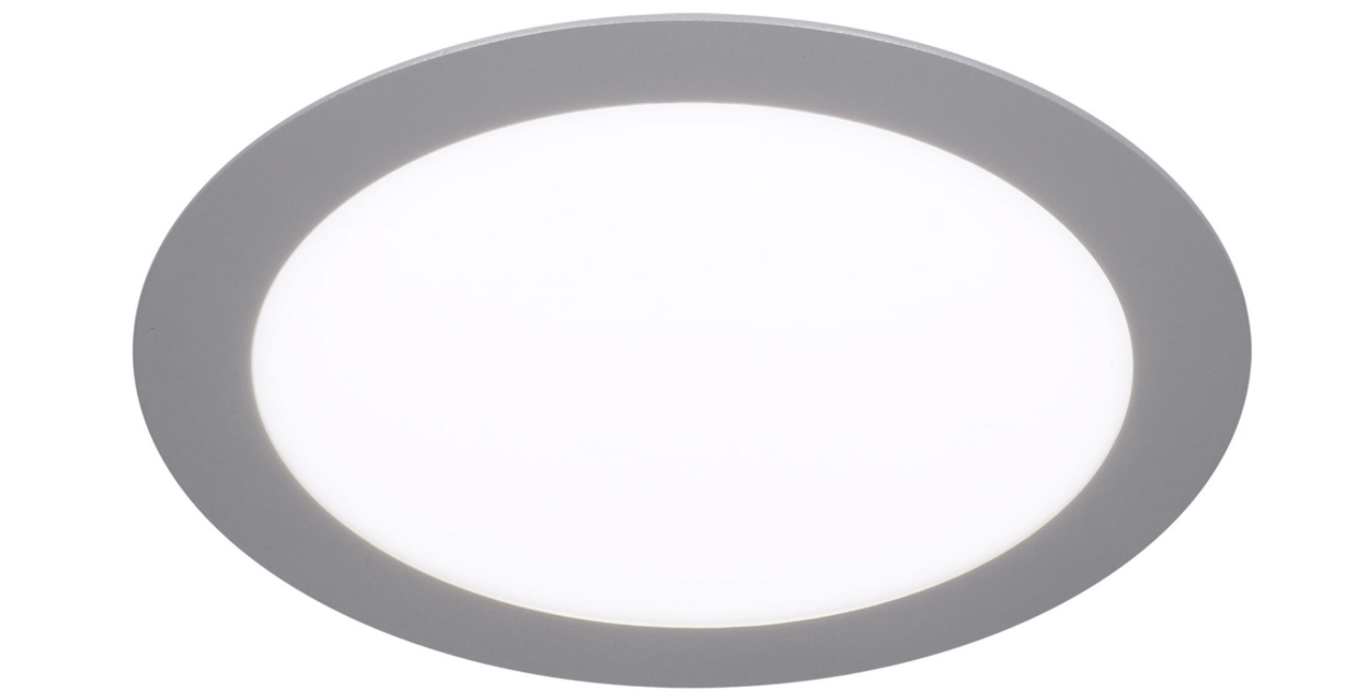 LED recessed light, round, gray, 6 W – CCT (warm/neutral/cool white), 810 lm