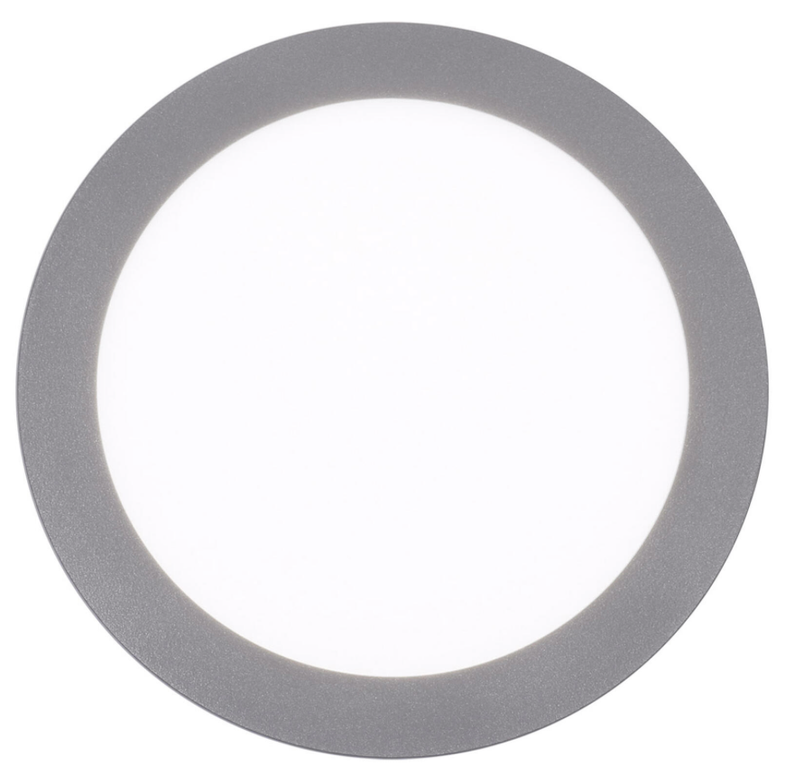 LED recessed light, round, chrome, 12 W – CCT (warm/neutral/cool white), 1620 lm
