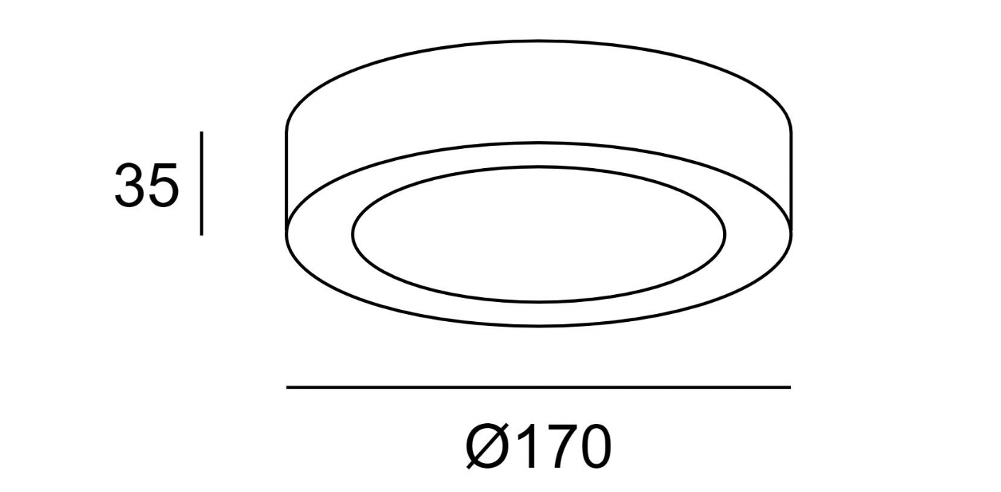 LED surface light, round, white, 12 W – cool white, 6000 K