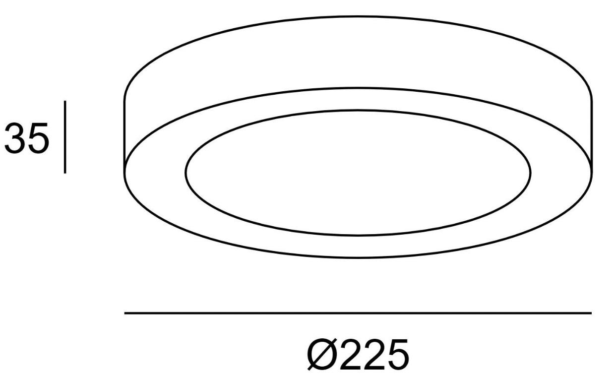 LED surface light, round, white, 20 W – neutral white, 4000 K