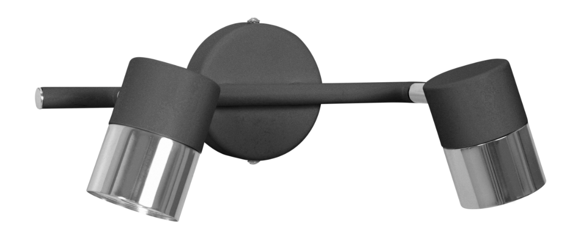 2-bulb spotlight “Cloc” – Black – IP20 – Ø 9 × 8 cm – GU10