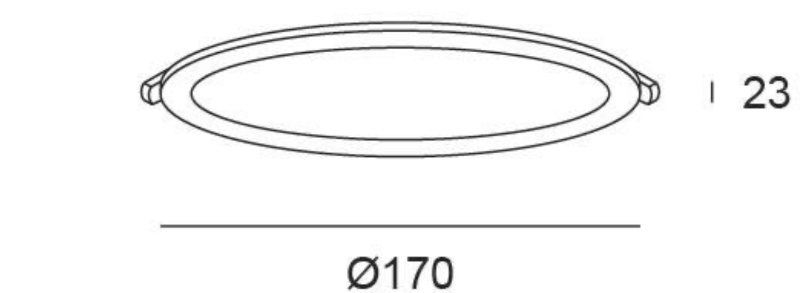 LED recessed light, round, gray, 12 W – CCT (warm/neutral/cool white)