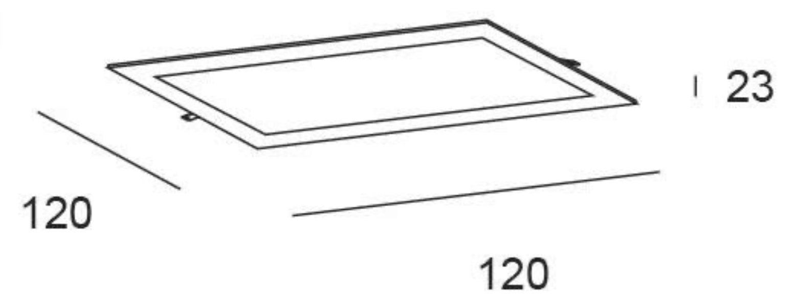 LED recessed light, square, white, 24 W – CCT