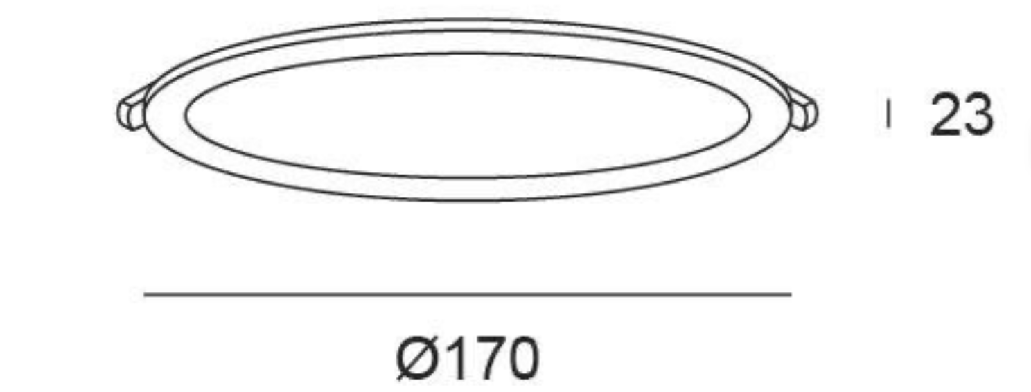 مصباح LED دائري أسود مدمج 12 وات – CCT