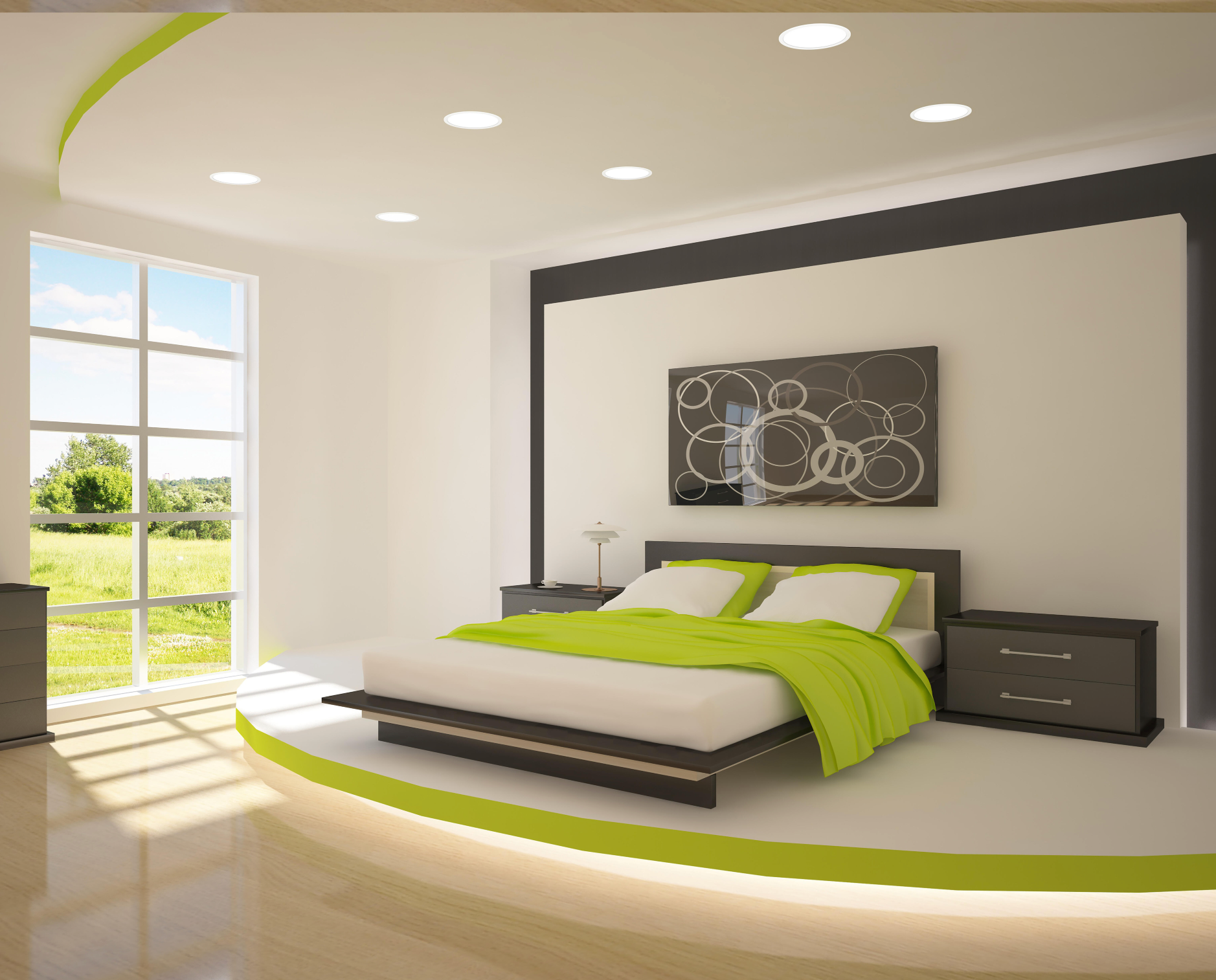 LED recessed light, round, white, 18 W – cool white, 6000 K