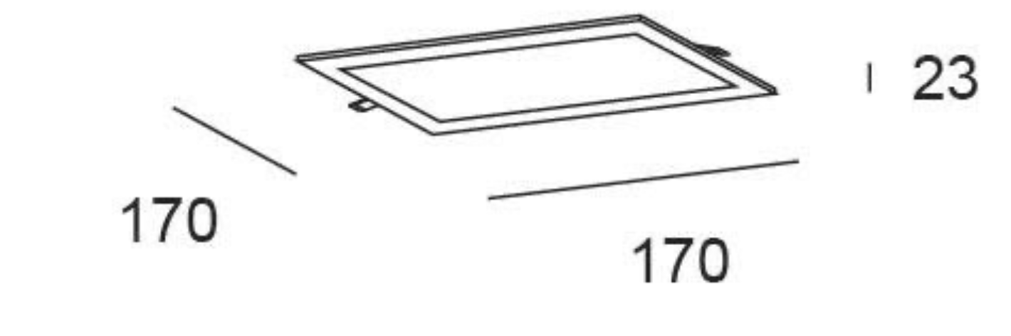 Square gray recessed LED light, 12 W – CCT