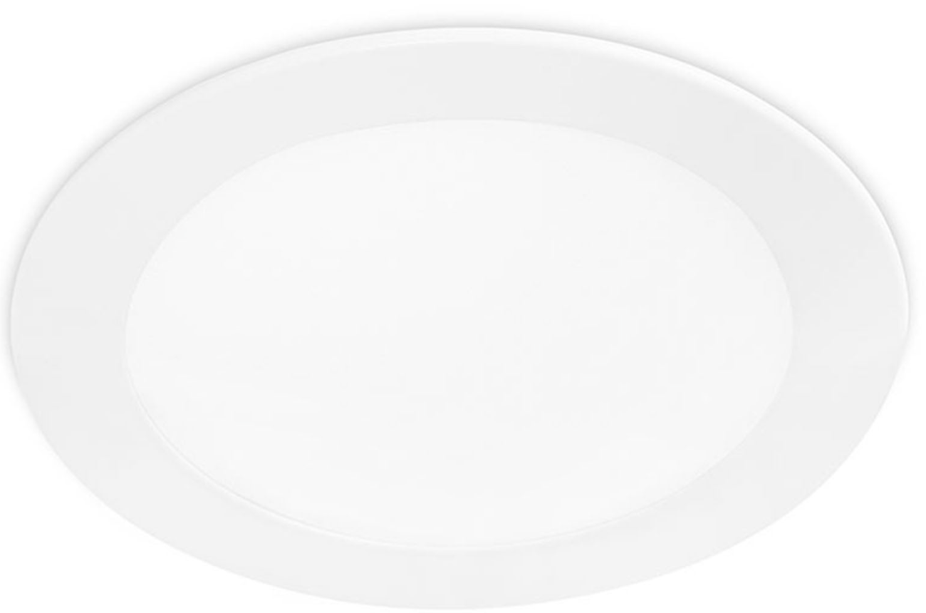 Round recessed LED downlight – 6 W, warm white 3000 K