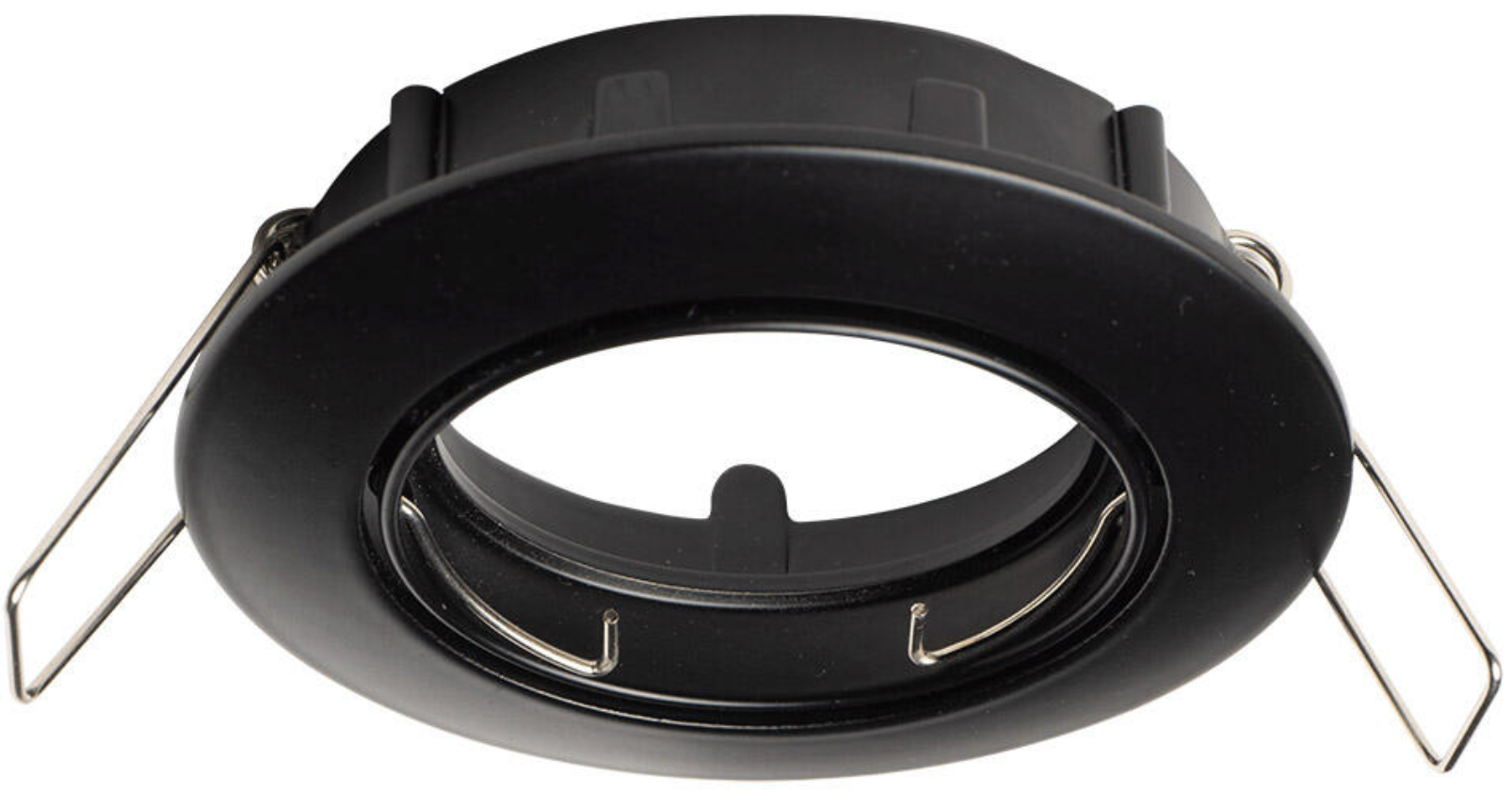 Round swivel mounting frame GU10 – Black – Aluminum – Ø 83 mm