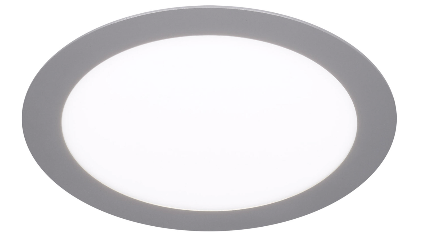 LED recessed light, round, gray, 18 W – CCT