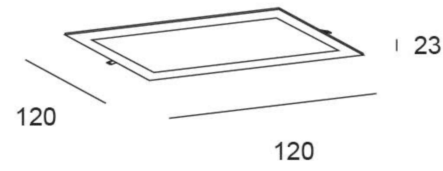 LED recessed light, square, black, 24 W – CCT (3000 / 4000 / 6000 K)