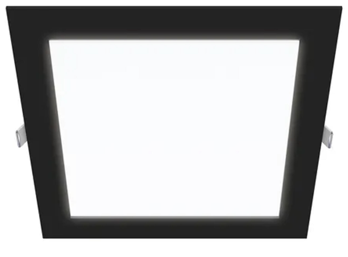 LED recessed light, square, black, 24 W – CCT (3000 / 4000 / 6000 K)