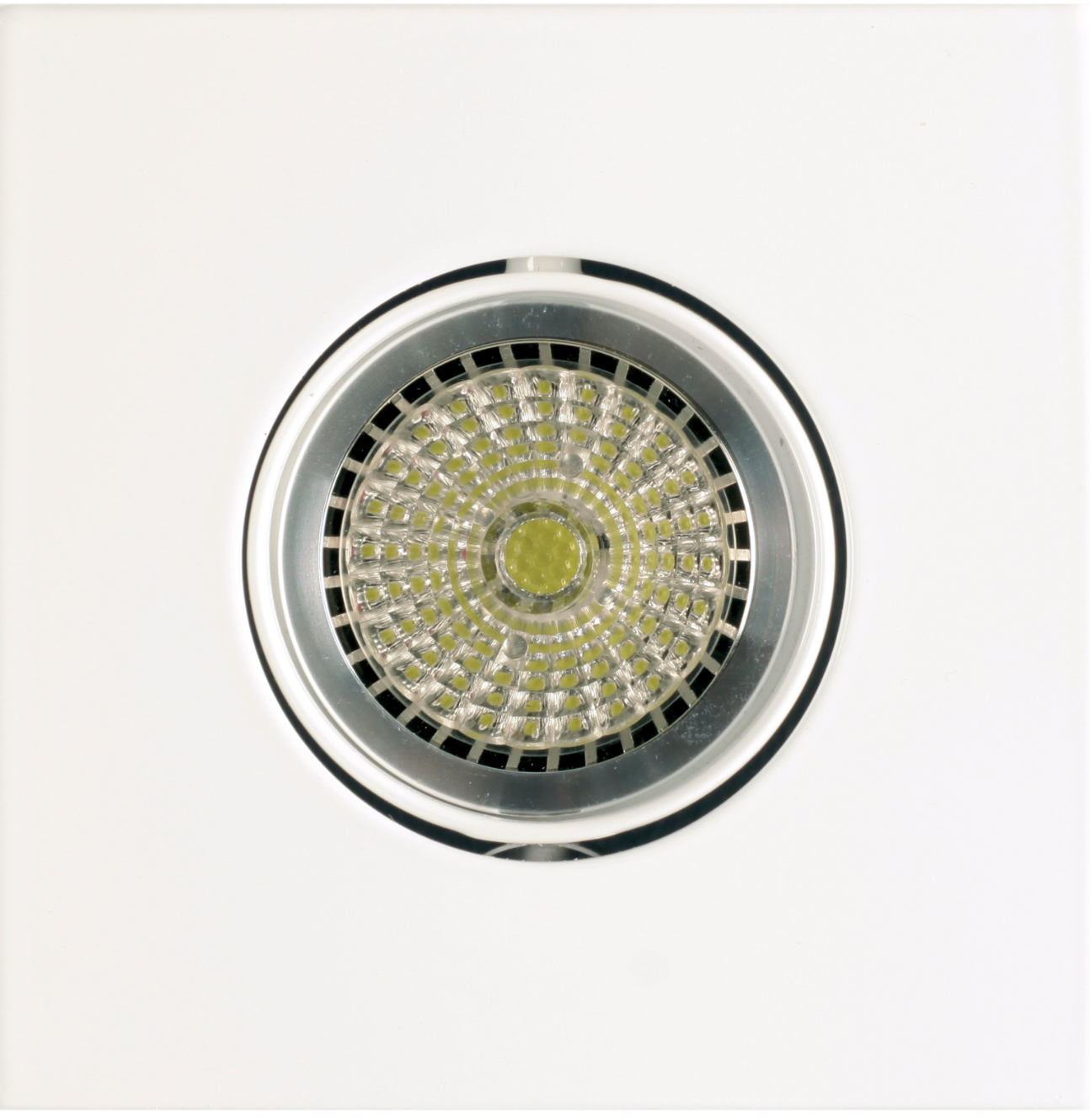 Square swivel mounting frame GU5.3/GU10 – White – Zamak – 102 × 102 mm