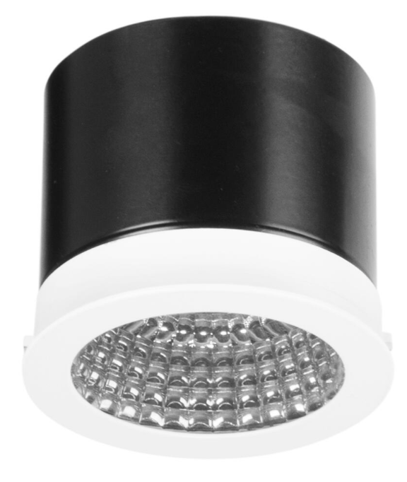 LED recessed light IP54 6 W – Mix frame white/black – neutral light color