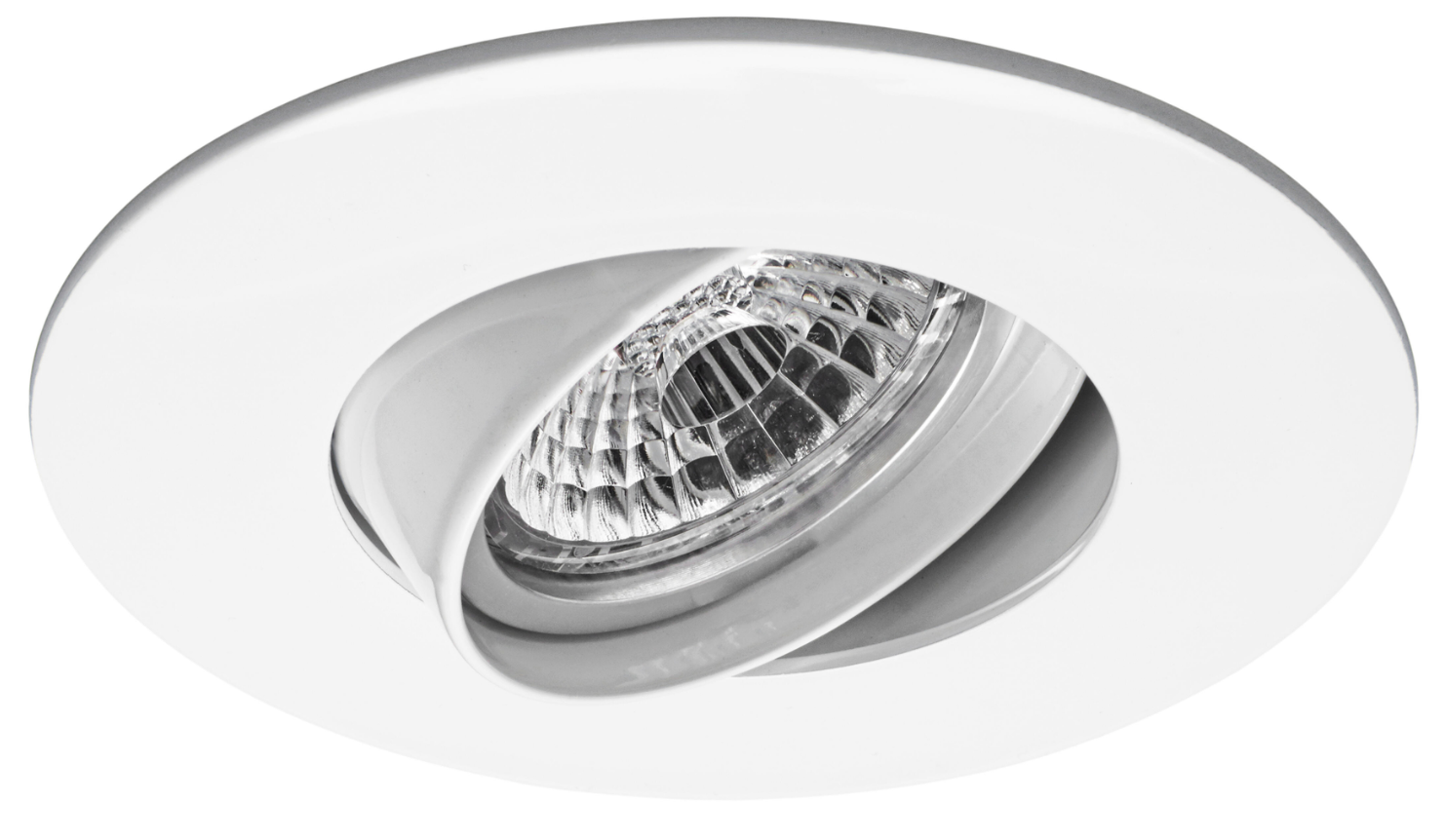 Steel mounting frame Ø 102 mm – Swivel – White (Acero Blanco) – GU5.3 / GU10