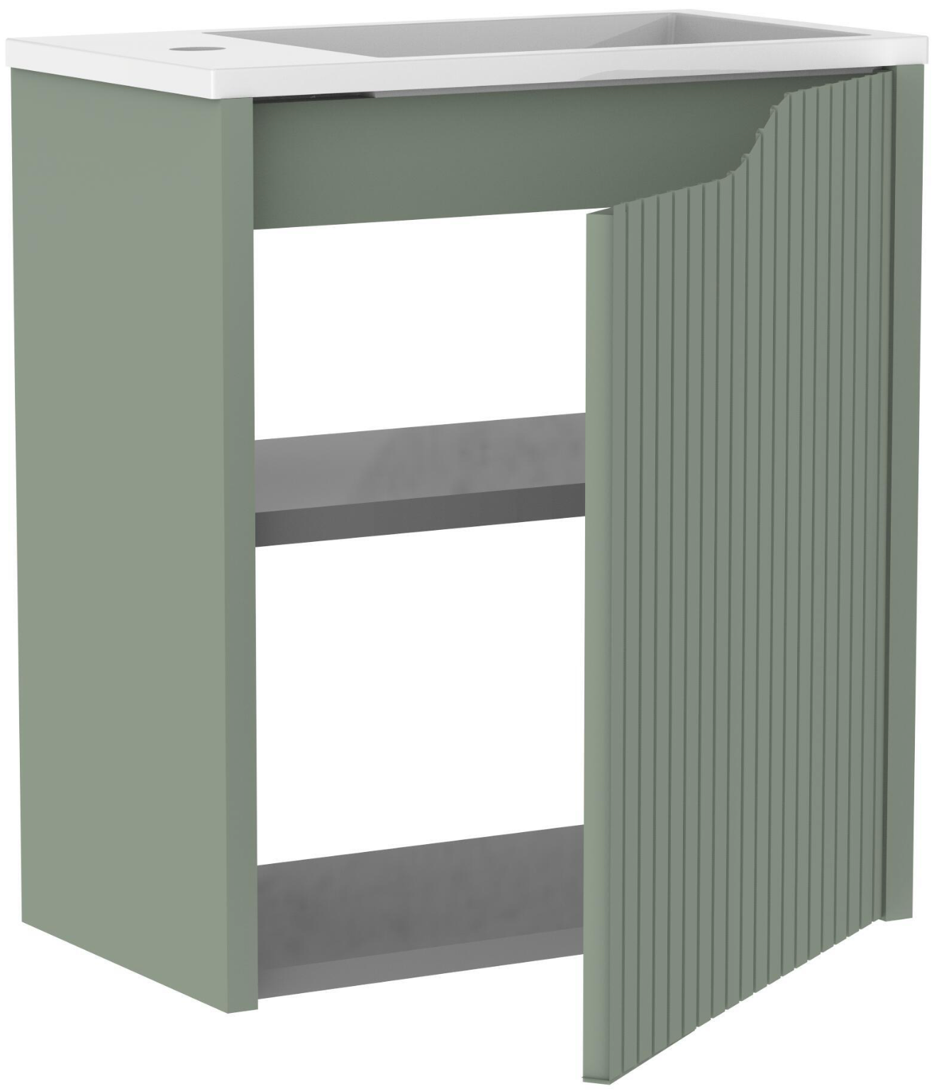 Nova Mini Verde bathroom furniture set – 50×33×50 cm – 1 door – sink & mirror