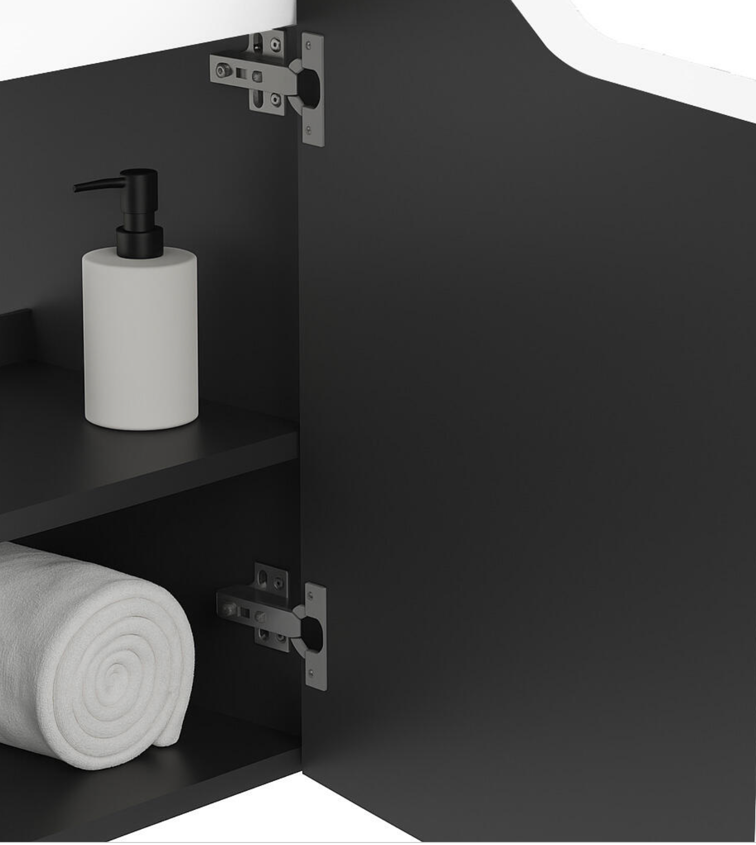 Badezimmermöbel-Set Nova Mini Blanco – 50×33×50 cm – 1 Tür – Waschbecken & Spiegel