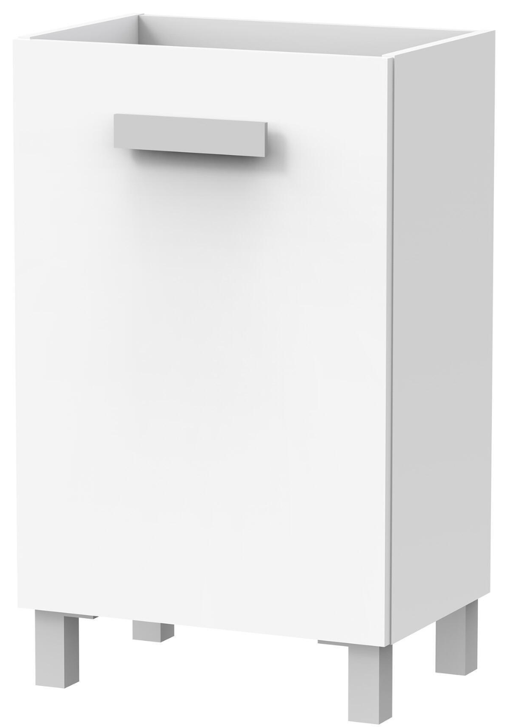 Paris White Bathroom Furniture Set – 50×33 × 80 cm – 1 Door – Sink & Mirror