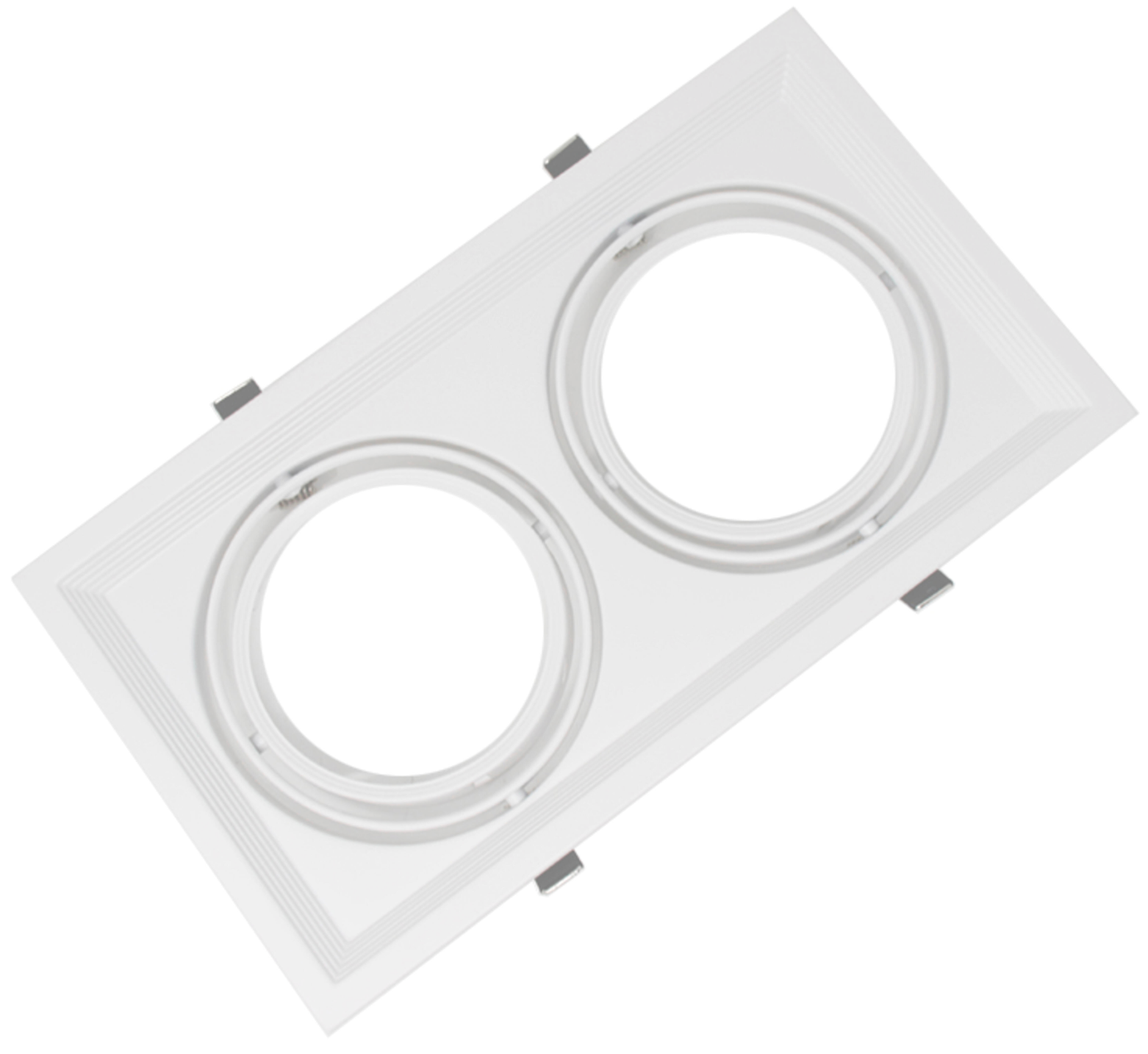 AR111 mounting frame – White – 2 openings – Aluminum